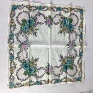 Floral Print vintage Womens handkerchief